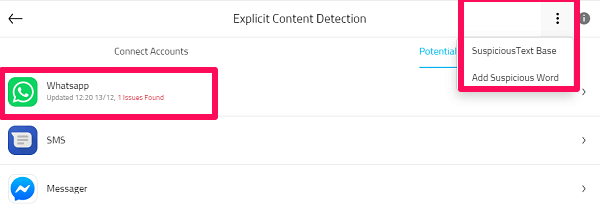 Famisafe features - explicit content detection