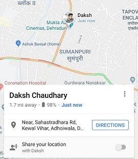 how to track someone on Google Maps