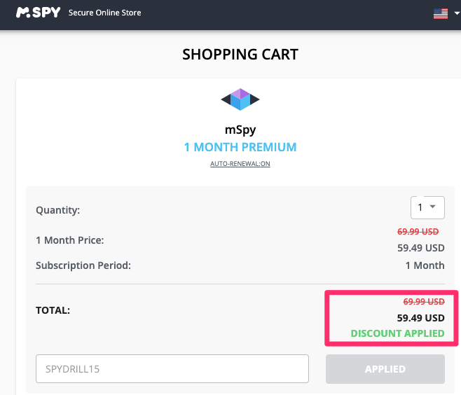 mSpy discount