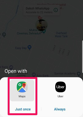 open with maps