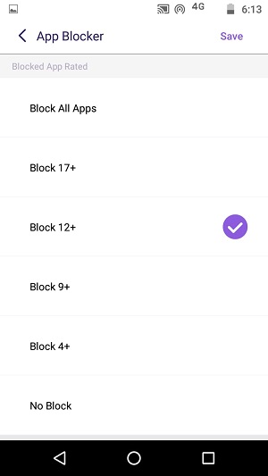 FamiSafe Block Apps based on age group