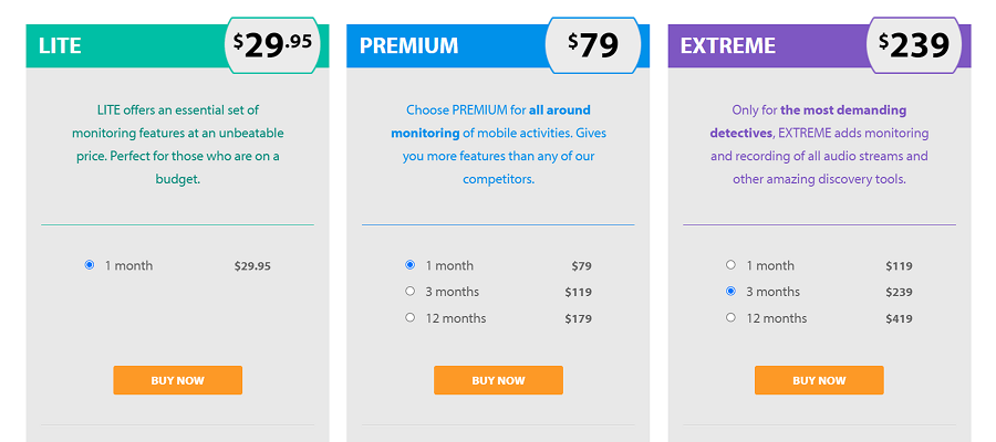 flexispy new pricing