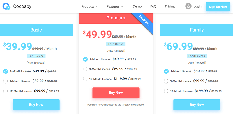 cocospy pricing