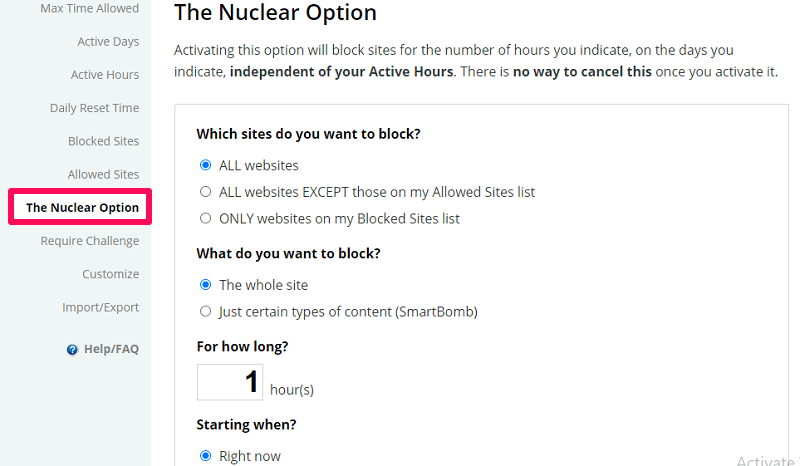 stayfocused nuclear option