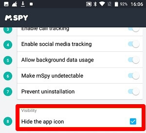 hide app icon