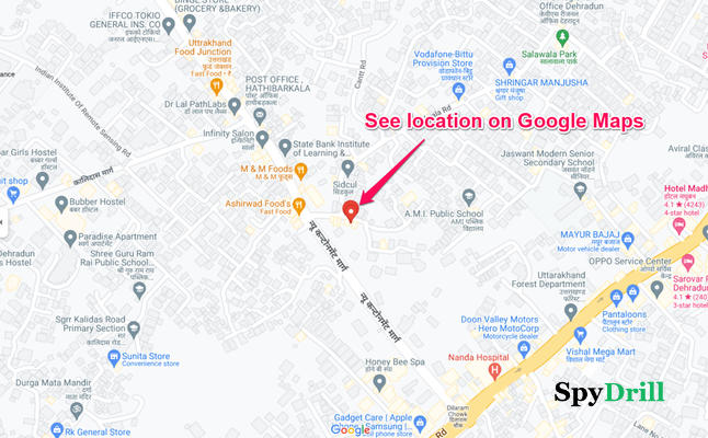 location on Google map