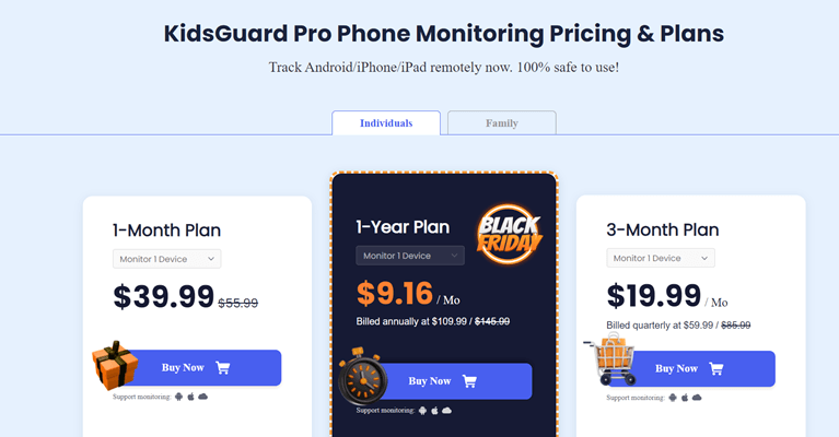 KidsGuard Pro new pricing