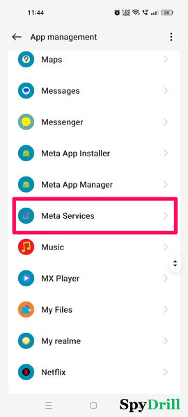 is meta services spy app